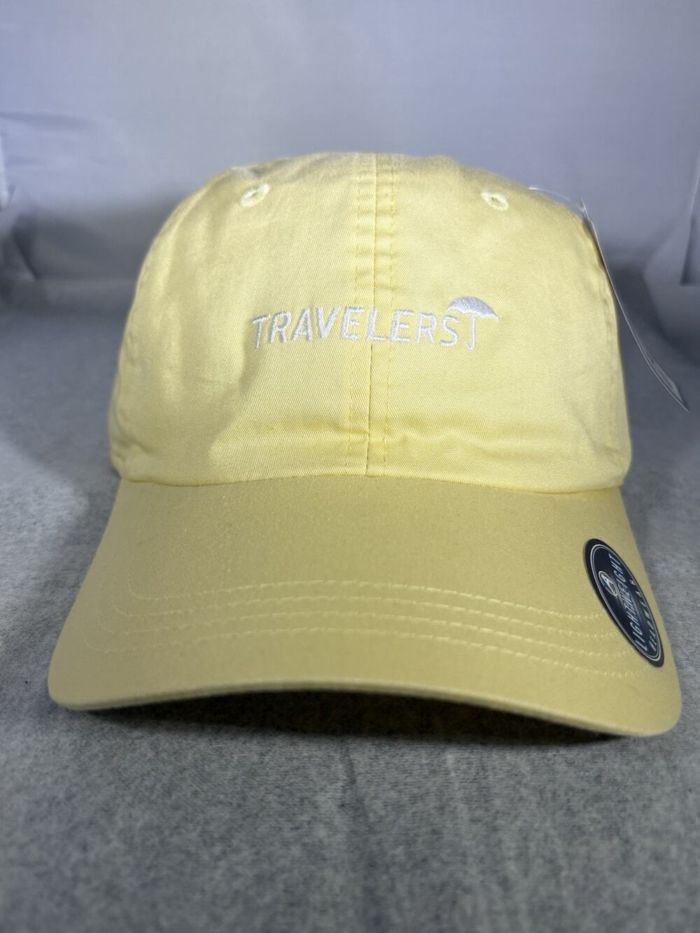 TRAVELERS YELLOW ADJUSTABLE HAT CAP NEW